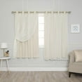 thumbnail image 2 of Best Home Fashion Tulle Overlay Star Cut Out Blackout Curtains, 2 of 9