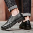 thumbnail image 2 of Botas Oxford para hombre, cómodas, con cordones, de cuero, modernas, para el trabajo, de seguridad, color rojo, talla 40, 2 of 4