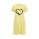 thumbnail image 5 of Camisón corto de talla grande para mujer, camisón de manga corta con estampado de pecho a la moda, camisón para mujer, 5 of 7
