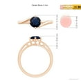 thumbnail image 4 of Angara Natural 1 Ct. Blue Sapphire Solitaire Ring in 14K Rose Gold for Women (Ring Size: 3), 4 of 9