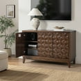 thumbnail image 3 of 54" Sideboard 3 Doors Storge Accent Cabinet with Adjustable Shelves Walnut, 3 of 9