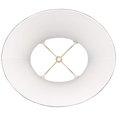 Cream Oval Lamp Shade - 9x12x9", Spider Fitter, Includes Harp, Ribbed Fabric, Springcrest Brand