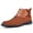 Red-brown, variant on Men’s Casual Ankle Boots Slip-On Faux Leather Chelsea Boots Comfortable Non-Slip Dress Boots for Business Office Travel Daily Walking and Winter Wear