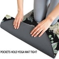 thumbnail image 3 of Pioneer Flower Floral Print Pattern Hot Yoga Mat Towel Non Slip for Hot Yoga - Quick-Drying Yoga Mat Cover with 4 Corner Pockets with Travel Bag - Hot Yoga Towel Non Slip 70"x26", 3 of 6
