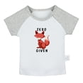thumbnail image 2 of iDzn Zero Given Funny T shirt For Baby, Newborn Babies T-shirts, Infant Animal Fox Tops, 0-24M Kids Graphic Tees Clothing (Short Gray Raglan T-shirt, 0-6 Months), 2 of 5