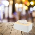 thumbnail image 6 of STRANDCHIC 1Pc Japanese Style Napkin Box White Plastic and Wood for Desktop and Car, 6 of 8