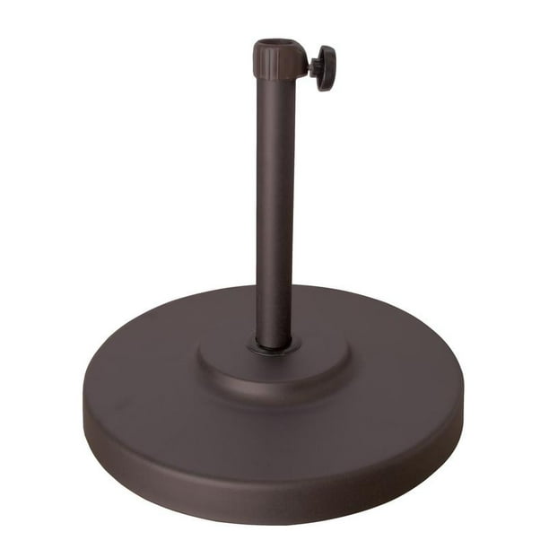 California Umbrella 50lbs Umbrella Base With Steel Cover With Concrete Bronze Walmart Com Walmart Com
