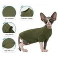 thumbnail image 3 of ZZ Turtleneck Sweater for Cat, Sphynx Cats Shirt Hairless Cat Sweaters with Sleeves, Warm and Soft Kitten Pullover Fleece Winter Pajamas Jumpsuit for Puppy Cats, Purple S, 3 of 5