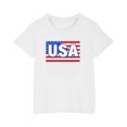 thumbnail image 3 of Short Sleeve Tshirts for Children Boy Girl Fall Summer Boat Neck Independence Day Graphic Brunch Tops T shirt Child 2026 Clothing Trendy 9 Years, 3 of 4