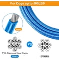 thumbnail image 4 of 10 ft Dog Tie Out Cable, Heavy Duty Dog Chains for Outside with Spring Swivel Lockable Hook, Pet Runner Cable Leads for Yard, Blue Dog Line Tether, 4 of 7