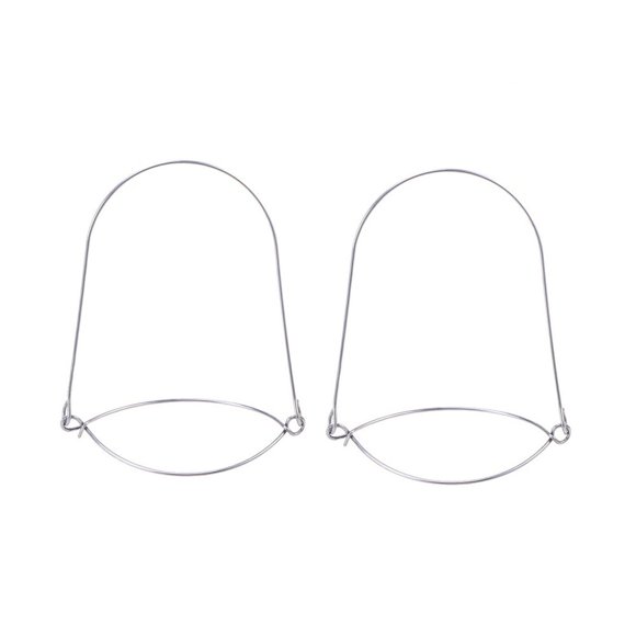 MesaSe Stainless Steel Coat Hangers Mason Jar Metal Clothes Wire Handles Hanging 10 Pcs