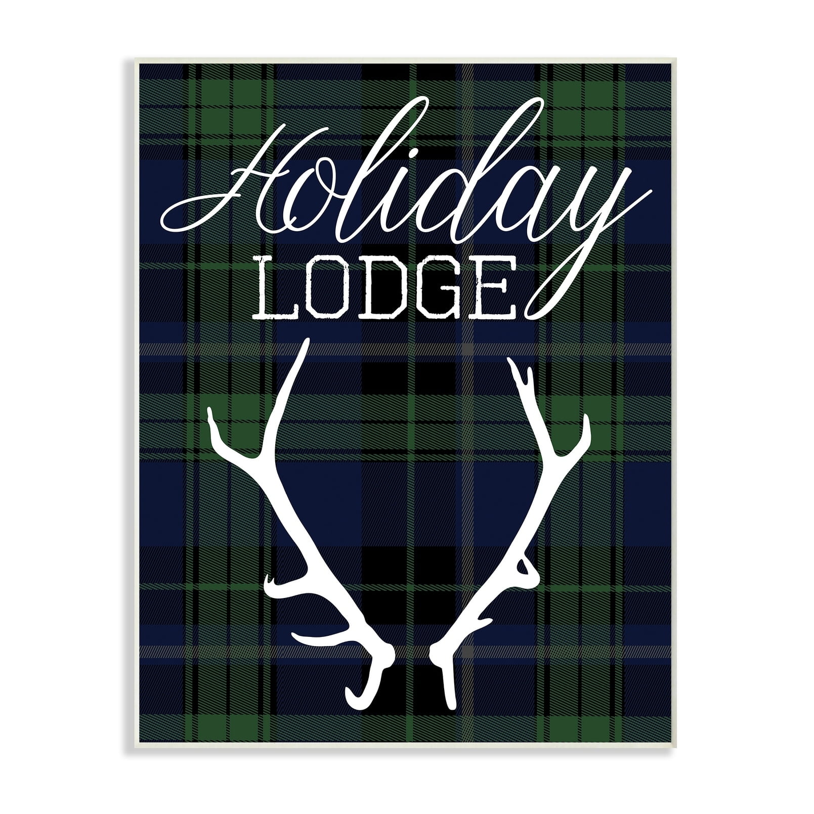 Stupell Holiday Lodge Christmas Antlers Wall Plaque Art 13 x 19