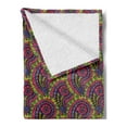 thumbnail image 2 of Traditional Soft Flannel Fleece Throw Blanket, Eastern Floral Vibrant Boho Paisley Mandala Iranian Folk Culture Pattern, Cozy Plush for Indoor and Outdoor Use, 70" x 90", Multicolor, by Ambesonne, 2 of 5