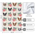 thumbnail image 3 of 2 Pcs Funny Kitchen Towels,Boston Terrier Dog and Flower Florals Microfiber Dish Towels,Kitchen Tea Towels,Kitchen Towel Set (18" X 26"), 3 of 3