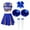 A Blue, variant on ZDHOOR Girls Juniors Cheerleading Dance Outfit Set Crop Top with Skirt Performance Costume Light Pink 12