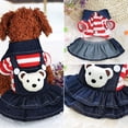 thumbnail image 3 of Chien Robe Jean Printemps Automne Denim Cow-Boy Jupes Robes pour les Chiens de Compagnie Chiot, 3 of 7