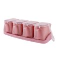 thumbnail image 1 of Tarro de almacenamiento Tarros de especias con 4 compartimentos Caja de condimentos con compartimento independiente Caja de almacenamiento de cocina Especias Sal Azúcar Pimienta Contenedor de condimentos Esenciales para el hogar JM, 1 of 5