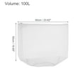 thumbnail image 3 of 1 Pc Bolsa de Cuerda L para Lavandería para la Habitación de Lavandería Baño 23.62"x19.69" 100L Blanca, 3 of 5