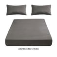 thumbnail image 3 of ddioayh Fitted Bed Sheet Set 3-Piece Non-Slip Elastic Mattress Protector with Pillowcases Stay in Place All Night, 3 of 6
