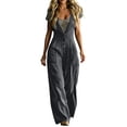 thumbnail image 6 of Edvintorg Women's Casual Loose Jumpsuits One Piece Sleeveless Wide Leg Long Rompers with Pockets Plus Size Clothes for Women, 6 of 8