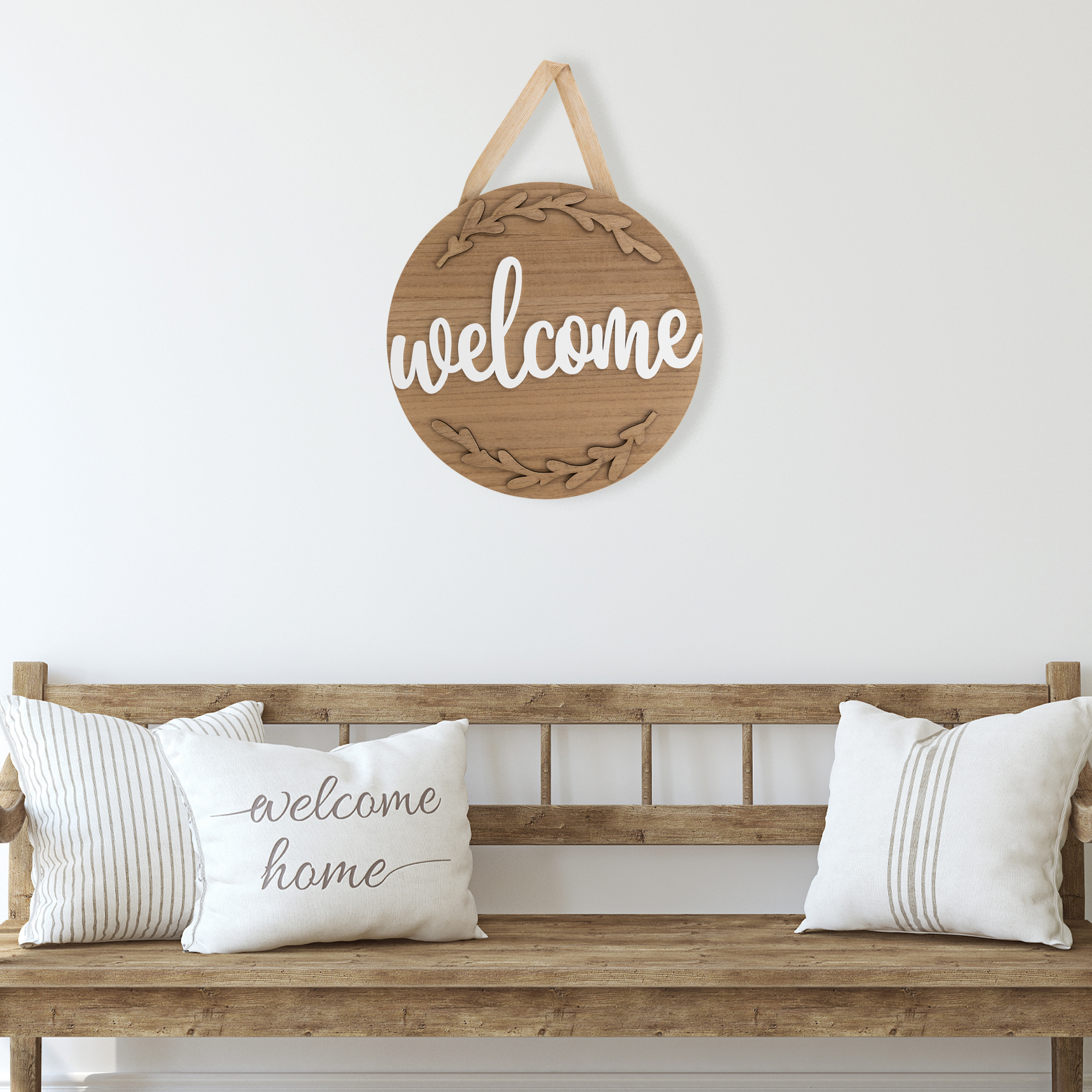 Northlight Welcome Daily Branches Wooden Wall Sign - 15.75"