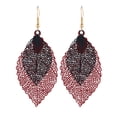 thumbnail image 1 of Fiudx Pendientes Bohemios de Doble Capa con Hojas Huecas Multicolores, Accesorios para Mujer, 1 of 2