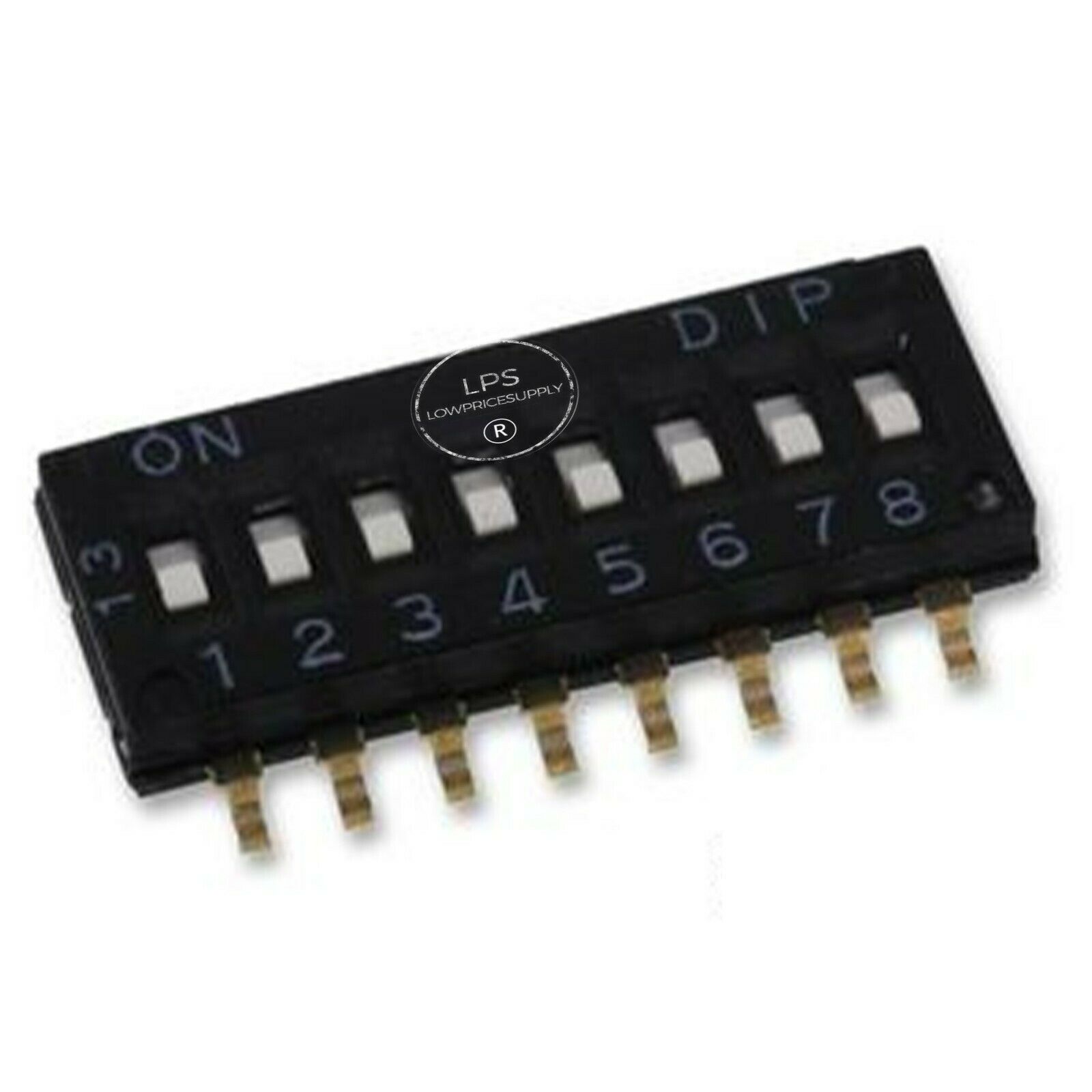 DIP / SIP Switch, Flush Slide, 8 Circuits, Slide, Surface Mount, SPST