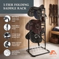thumbnail image 2 of HOMESTEAD 3-Tier Saddle Rack, Horse Saddle Stand with Rotating Tiers & Bridle Rack, 2 of 6