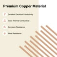 thumbnail image 2 of Uxcell 5-Pack Copper Round Rod 1.2mm x 300mm T2 Copper Stock, 2 of 7