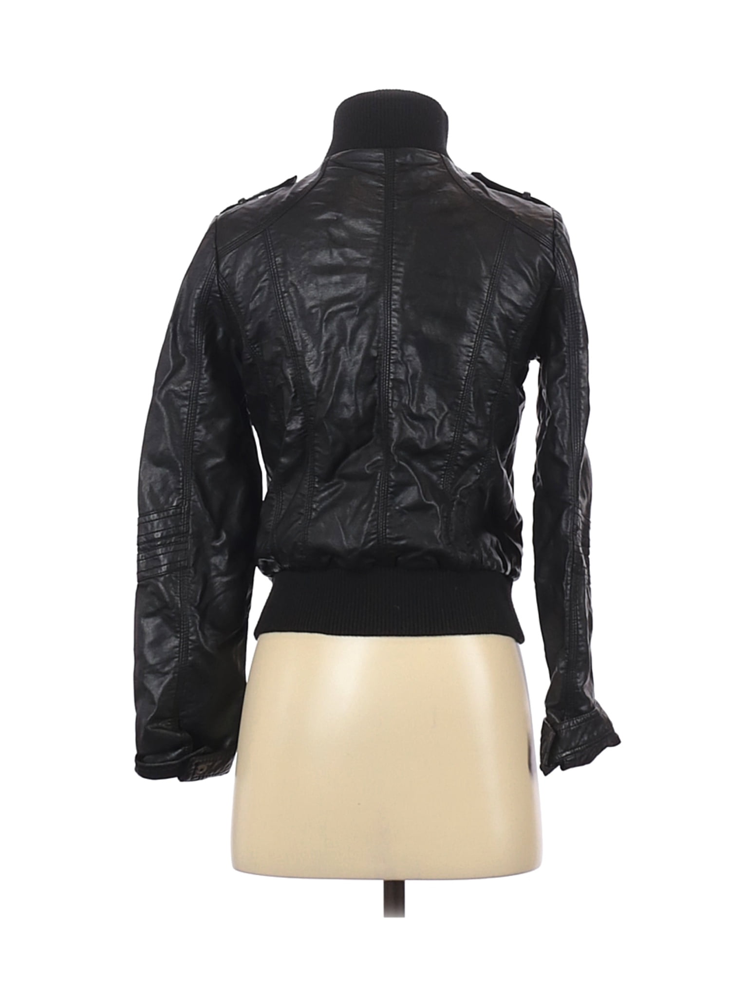 xhilaration black leather jacket