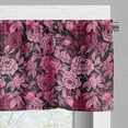 thumbnail image 3 of Ambesonne Romantic Window Valance, Feminine Peony Flowers, 54" X 18", Dark Magenta and Pink, 3 of 5