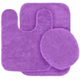 thumbnail image 2 of GHL Chenille 3 Piece Bath Rug Set with Contour Mat & Toilet Lid Cover, Rubber Backing, 2 of 5