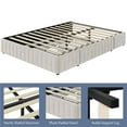 thumbnail image 4 of Yaheetech Full Upholstered Platform Bed Frame with 3 Storage Drawers, No Headboard, Beige, 4 of 7