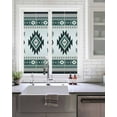 thumbnail image 2 of Window Privacy Film Green Boho Stained Glass Window Film Decorative Sun Block Window Cover Southwest Ethnic Abstract Geometric Art Window Clings Static Adhesive Sticker for Bathroom 19.6"x39.3", 2 of 7