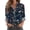 Dark Blue, variant on Floral Design Women's Button Down Long Sleeve Shirt, Classic Collar Casual Top, Comfortable Blouse for Work and Weekend, Seasonal Transition Piece,Light Blue L
