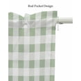 thumbnail image 5 of Sunflowers Farmhouse Kitchen Valances for Windows Farmhouse Linen Window Valance Curtain for Living Room Window Treatment Sage Green Plaid Pastoral Rustic Valance Rod Pocket Topper, 60 x 18 Inch, 5 of 6