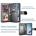 thumbnail image 5 of Njjex For Motorola Moto G 5G 2023 Wallet Case, Moto G Power 5G 2023 PU Leather Case, Njjex Luxury PU Leather [9 Card Slots Holder ] Carrying Folio Flip Cover [Detachable Magnetic Hard Case] -Black, 5 of 6