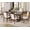Rustic Brown, variant on WAMPAT 7-pieces Farmhouse Dining Table Set for 6-8,74.8" Kitchen Table with Chairs,Solid Wood Legs and Upholstered Back for Dining Room & Living Room,Espresso