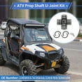 thumbnail image 2 of Unique Bargains ATV Prop Shaft U-Joint Kit Compatible for Polaris RZR XP 1000 2015-2017, Durable Carbon Steel Silver Tone Front Joint with Lubrication Fitting Clips, 2 of 6