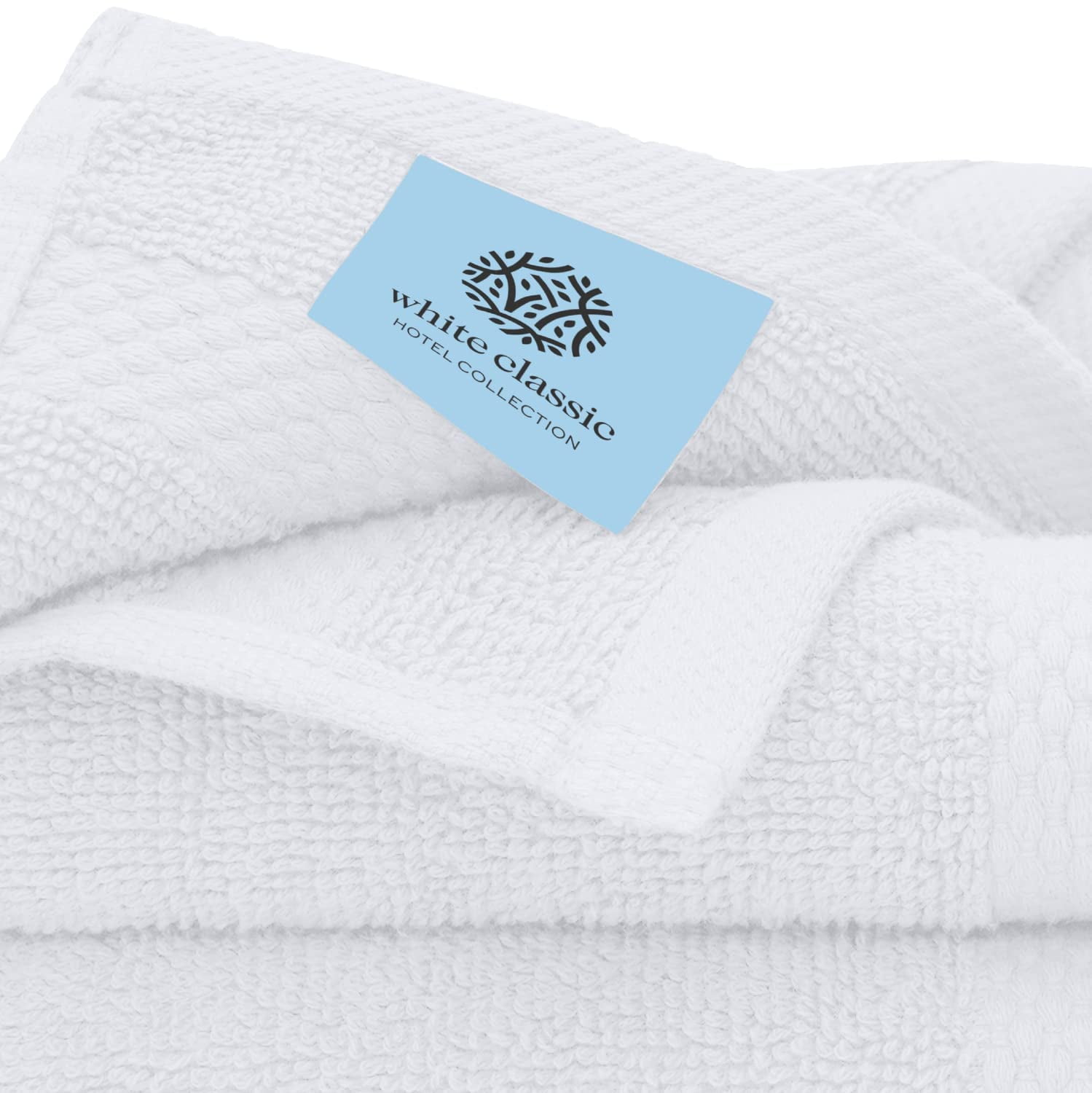 Royalz Collection Luxurious White Washcloths 12 Pack 550 GSM 100