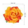 thumbnail image 2 of Uxcell 20 Pcs Rose Flower Hair Clips 4 Inch Flower Hair Pins Flower Brooch for Women Hair Accessories Orange, 2 of 5