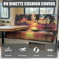 thumbnail image 4 of Uorisanigo RV Dinette Cushion Covers - Stretch Camper Cushion Cover Dinette Booth Seats, Replacement Hawaiian Palm Tree Camper Seats Slipcovers - Includes 1 Bench & 1 Backrest Covers, 4 of 7