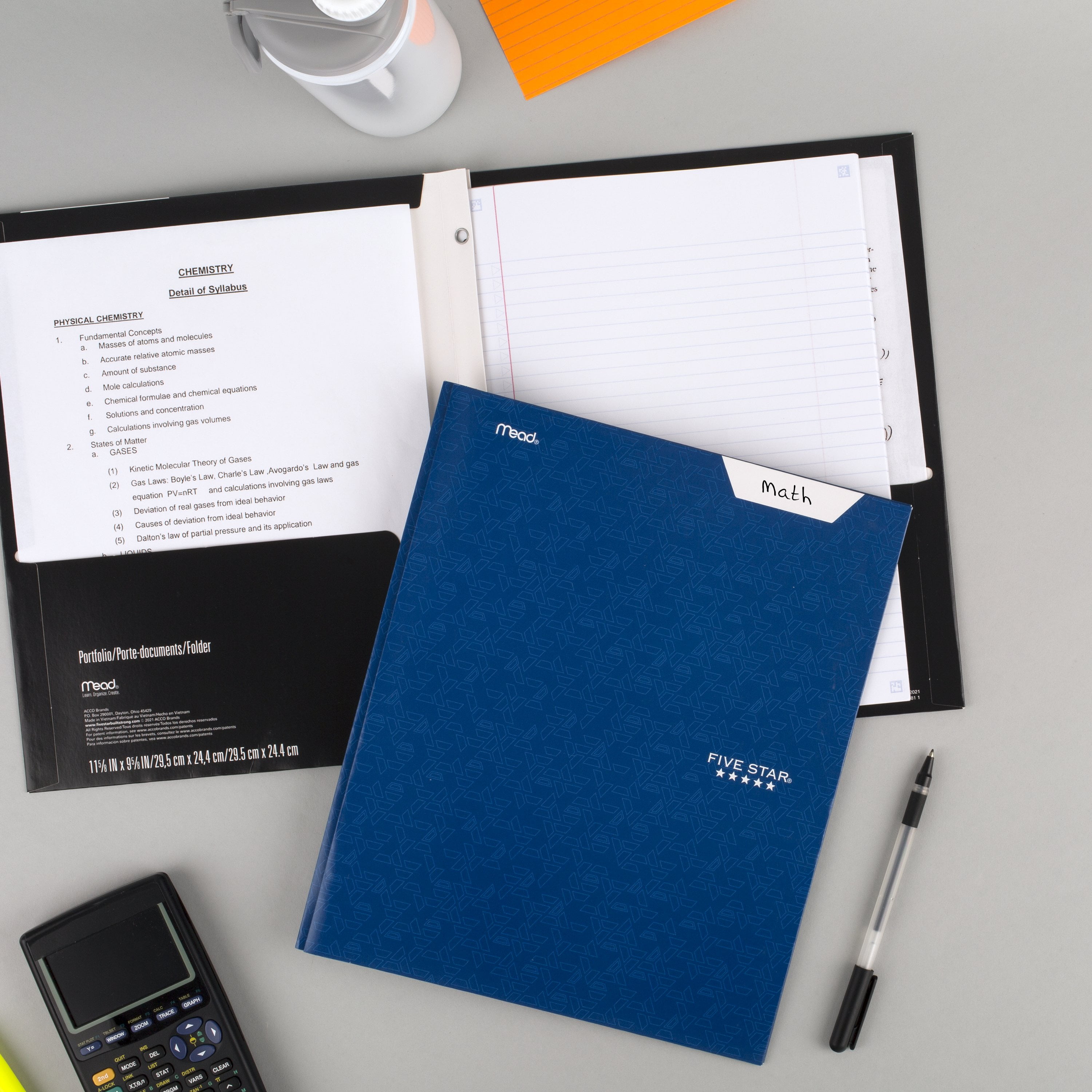 (2 pack) Five Star Pocket and Prong Paper Folder, Pacific Blue (340020E-WMT22)