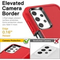 thumbnail image 4 of Designed for Samsung Galaxy A53 Heavy Duty Case, Triple Layer Protection Shockproof Dropproof Dustproof Anti-Scratch Phone Case Cover for Samsung Galaxy A53,Red, 4 of 7