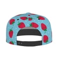 thumbnail image 2 of Kdxio Strawberries Print Snapback Hat for Men Women,Adjustable Baseball Cap, 2 of 7