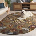 thumbnail image 3 of Safavieh Blossom Lennon Floral Wool Area Rug, Green/Multi, 3' x 5' Oval, 3 of 12