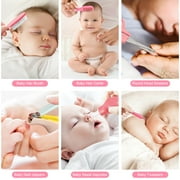BUSATIA Baby Grooming Kit,13 in 1 Infant Safety Care Set with Hair Brush Comb Nail Clipper Nasal Aspirator,Baby Essentials Kit for Newborn Girls Boys-Pink Baby Grooming Kit