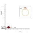 thumbnail image 4 of ANGARA Natural East-West Oval 1 ct Ruby Solitaire Ring with Diamonds in 14K Yellow Gold for Women (Size-7x5mm) | July Birthstone, Birthday, Anniversary, Jewelry Gift for Women | Natural Ruby Ring, 4 of 9