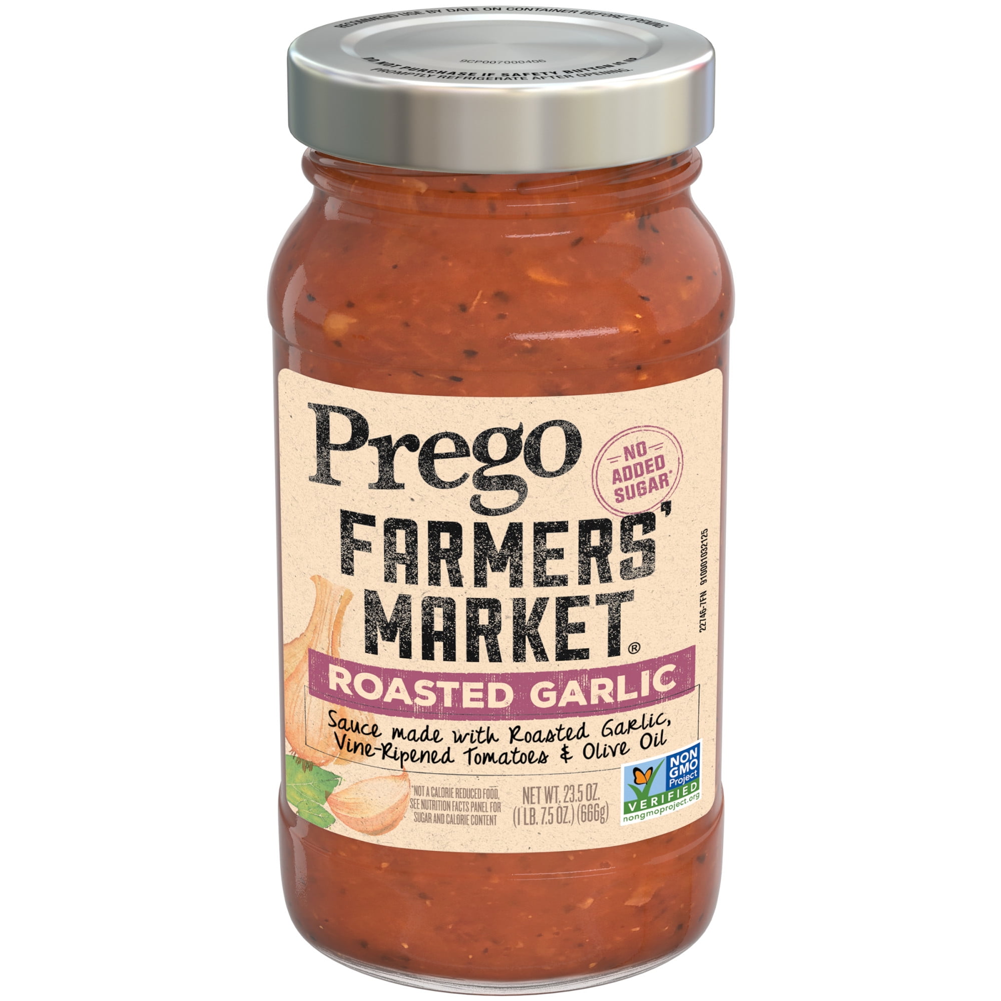 Prego Pasta Sauce, Farmers' Market Tomato Sauce with Roasted Garlic, 23
