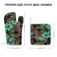thumbnail image 2 of Green Butterfly Oven Gloves And Pots Stand Set Oven Gloves And Pot Racks Pot Racks And Oven Gloves Set, 2 of 9